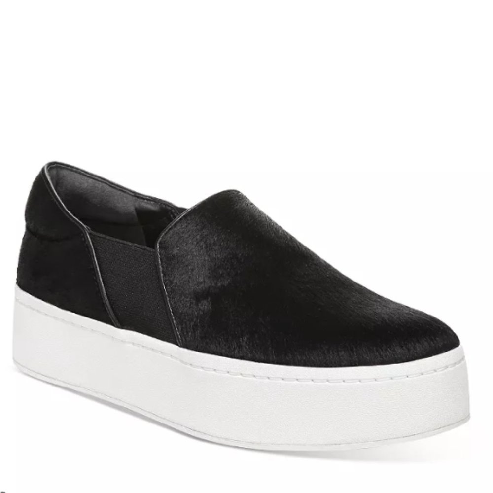 VINCE Women's Warren Platform Sneakers Velvet Sz  6 M Dark Blue